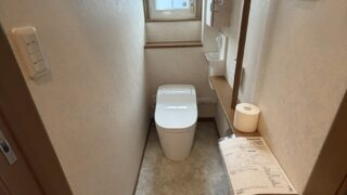 多賀城市N様のトイレ交換および洗面所クッションフロア張替工事完了