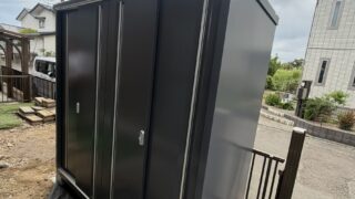 多賀城市I様邸の物置設置工事完了