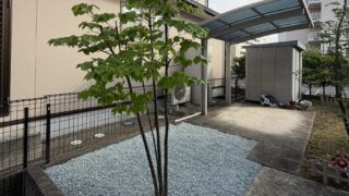多賀城市K様邸の外構の植栽工事完了